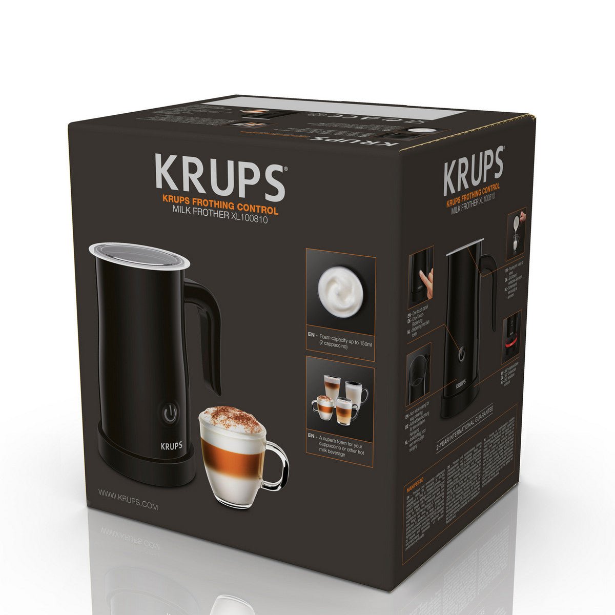 Krups Milchaufschäumer XL 1008 schwarz - trend - shop.deals