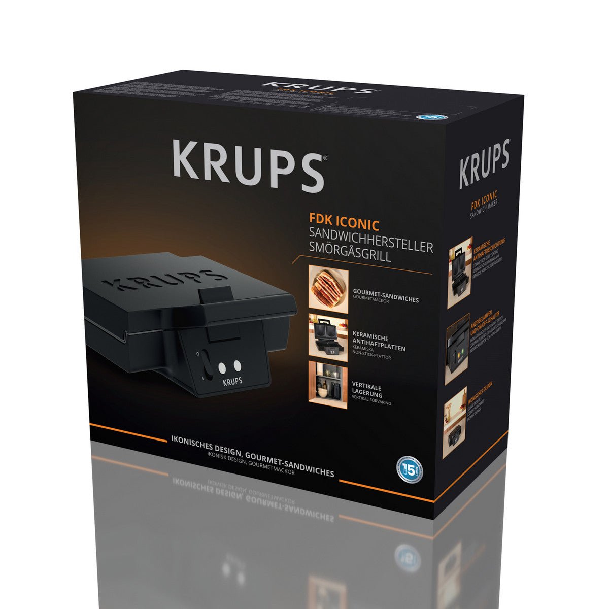 Krups Sandwichmaker FDK 462 schwarz - trend - shop.deals