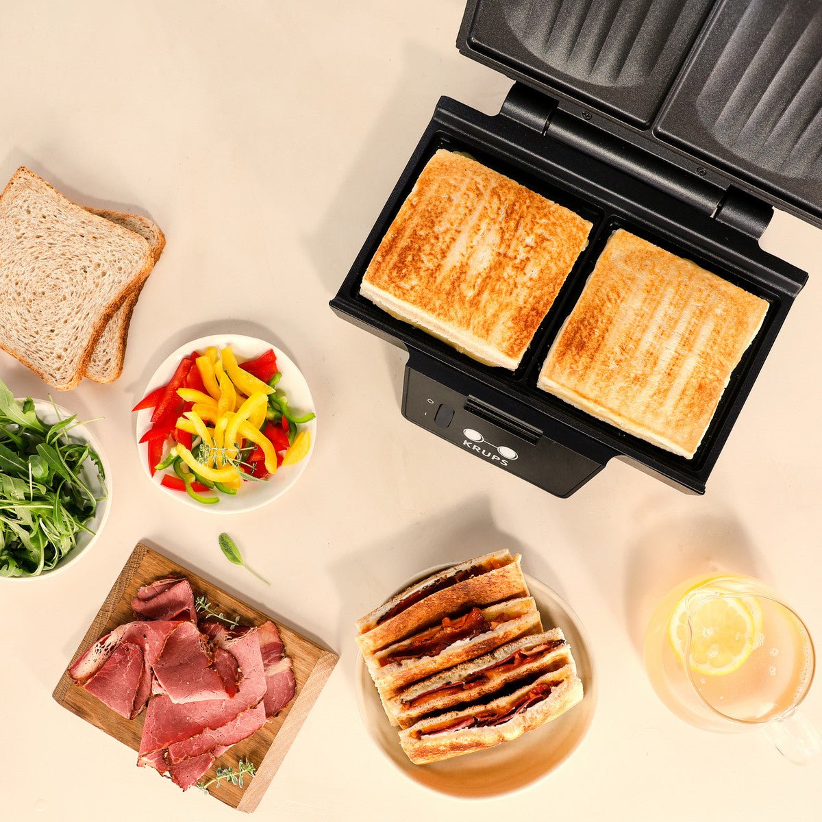 Krups Sandwichmaker FDK 462 schwarz - trend - shop.deals