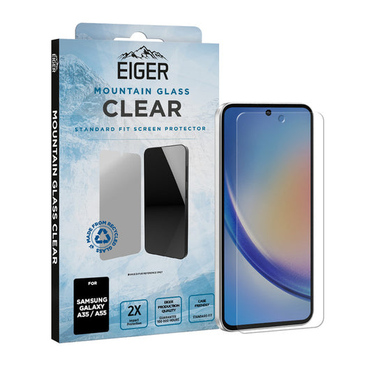 Eiger Mountain Glass CLEAR Displayschutzfolie für Samsung A35 / A55