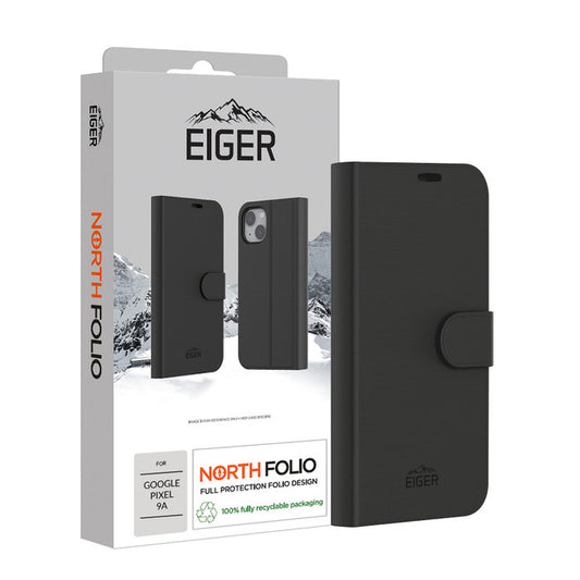 Eiger North Folio Case für Google Pixel 9a in Schwarz