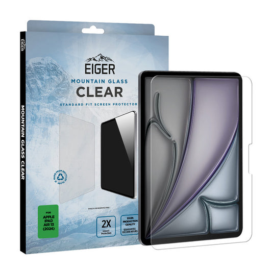 Eiger Mountain Glass CLEAR Tablet-Displayschutzfolie für Apple iPad Air 13 (2025) / (2024)