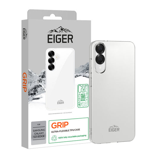 Eiger GRS Grip Case für Samsung Galaxy S25 Edge in Transparent