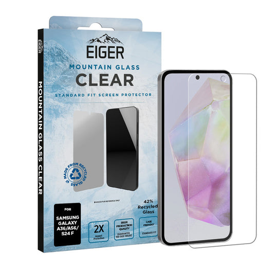 Eiger Mountain Glass CLEAR Displayschutzfolie für Samsung A36 / A56 / S24 FE