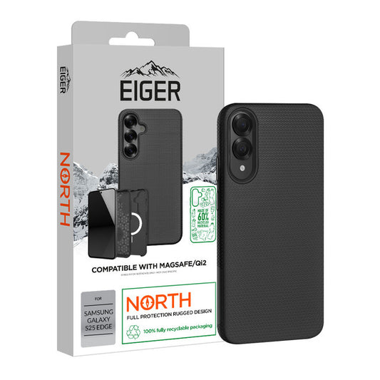 Eiger GRS North Magsafe Case für Samsung Galaxy S25 Edge in Schwarz