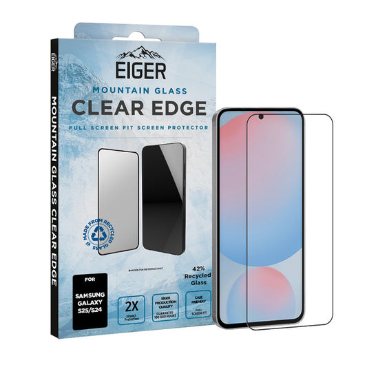 Eiger Mountain Glass CLEAR EDGE Displayschutzfolie für Samsung S25 / S24