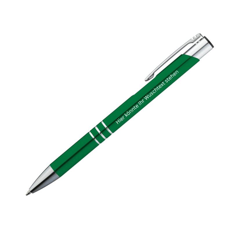 Metall Kugelschreiber inkl. Wunschgravur - Grün - trend - shop.deals