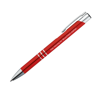 Metall Kugelschreiber inkl. Wunschgravur - Rot - trend - shop.deals