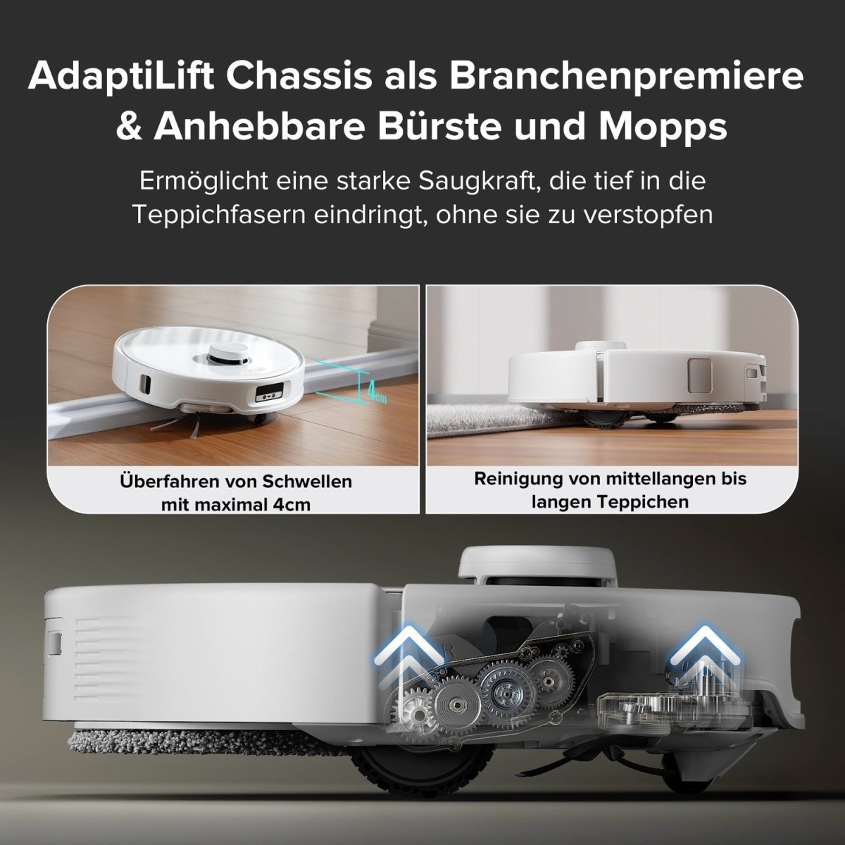 Roborock Saug - und Wischroboter Qrevo Curv 5A1 0,325l weiss - trend - shop.deals