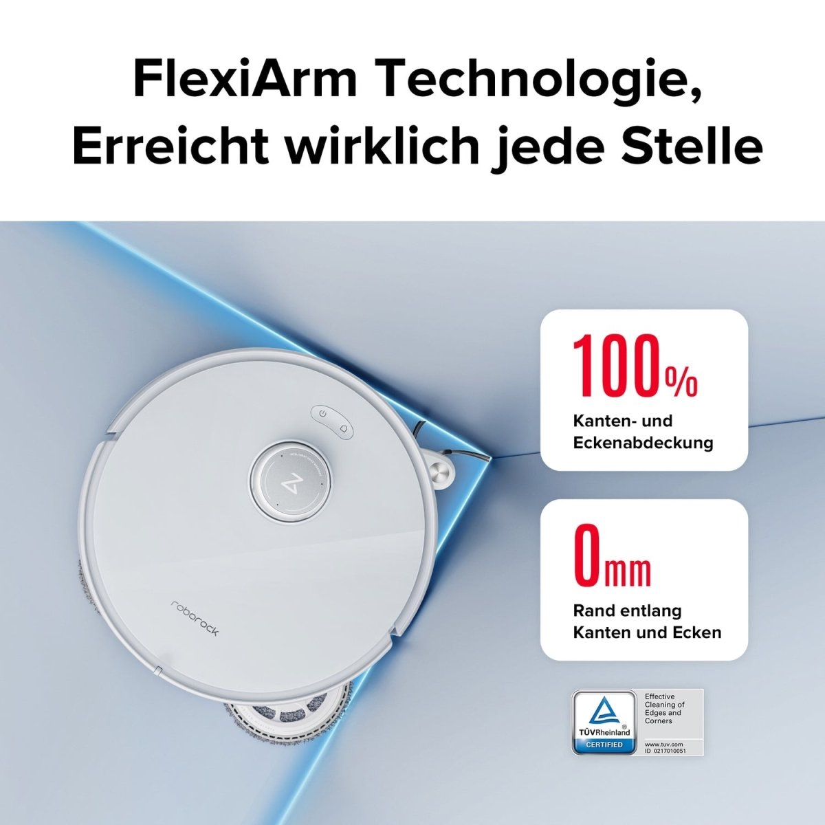 Roborock Saug - und Wischroboter Qrevo Curv 5A1 0,325l weiss - trend - shop.deals