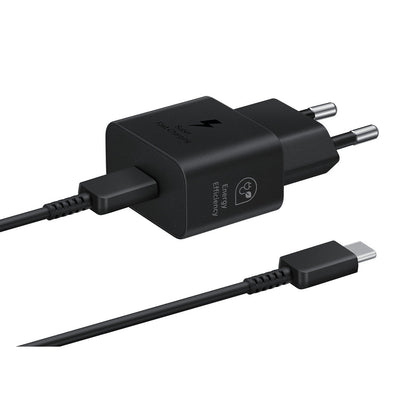 Samsung Schnellladegerät USB - C 25W+USB - C - Kabel 1m schwarz - trend - shop.deals
