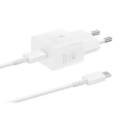 Samsung Schnellladegerät USB - C 25W+USB - C - Kabel 1m weiß - trend - shop.deals