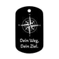 Schlüsselanhänger - Aluminium - schwarz - 50 x 30 mm - "Dein Weg, Dein Ziel" - trend - shop.deals