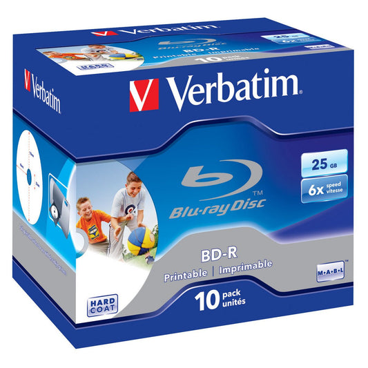 Verbatim 1 x 10 BD - R Blu - Ray - 25GB - 6x Speed - printable - Jewel Case - trend - shop.deals