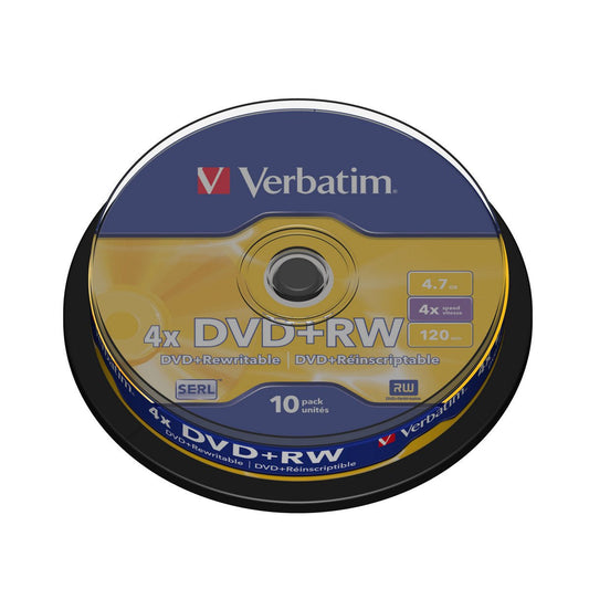 Verbatim 1 x 10 DVD+RW - 4,7GB - 4x Speed - matt - silber - trend - shop.deals