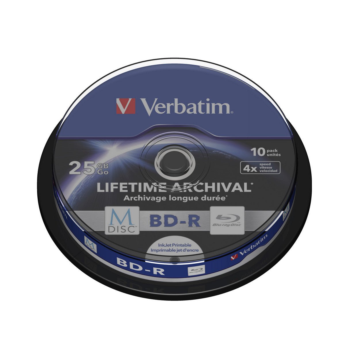 Verbatim 1 x 10 M - Disc BD - R Blu - Ray - 25GB - 4x Speed - printable - Cakebox - trend - shop.deals