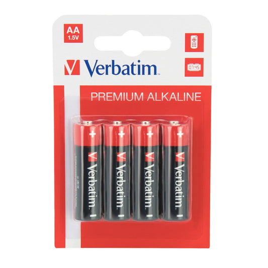 Verbatim 1 x 4 Alkaline Batterien - Mignon - AA - LR6 - trend - shop.deals