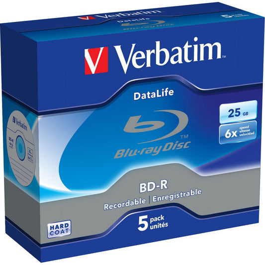 Verbatim 1 x 5 BD - R Blu - Ray - 25GB - 6x Speed - Datalife - Jewel Case - trend - shop.deals