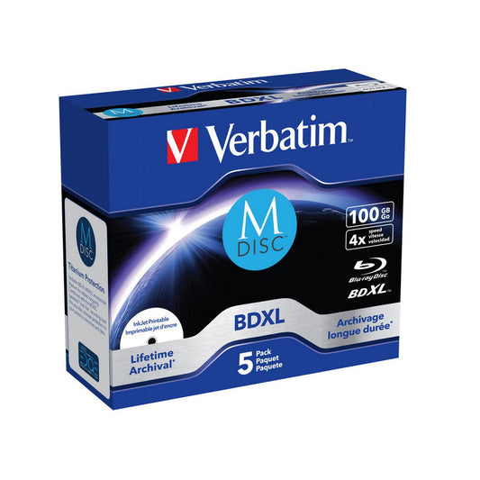 Verbatim 1 x 5 M - Disc BD - R Blu - Ray - 100GB - 4x Speed - Inkjet printable - Jewel Case - trend - shop.deals