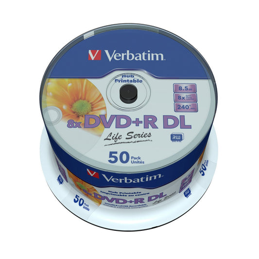 Verbatim 1 x 50 DVD+R DL - 8,5GB - 8x Speed - Life Series - wide printable - trend - shop.deals