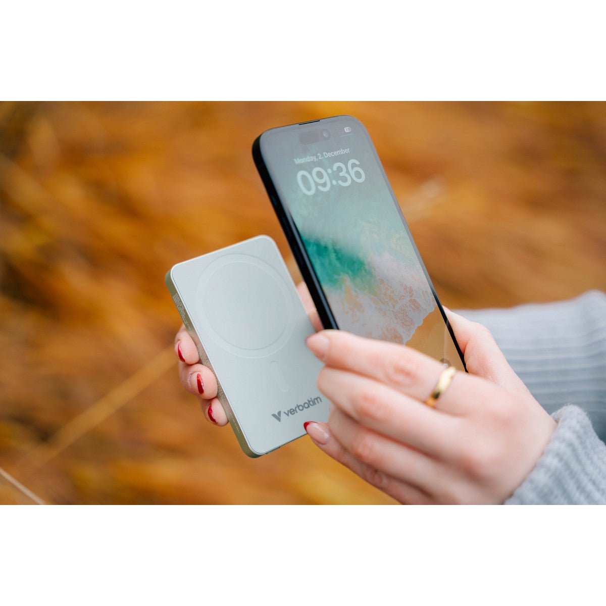 Verbatim Essential Power Bank - 10.000 mAh - magnetisch - wireless - grün - trend - shop.deals