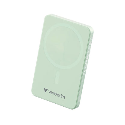 Verbatim Essential Power Bank - 5.000 mAh - magnetisch - wireless - grün - trend - shop.deals