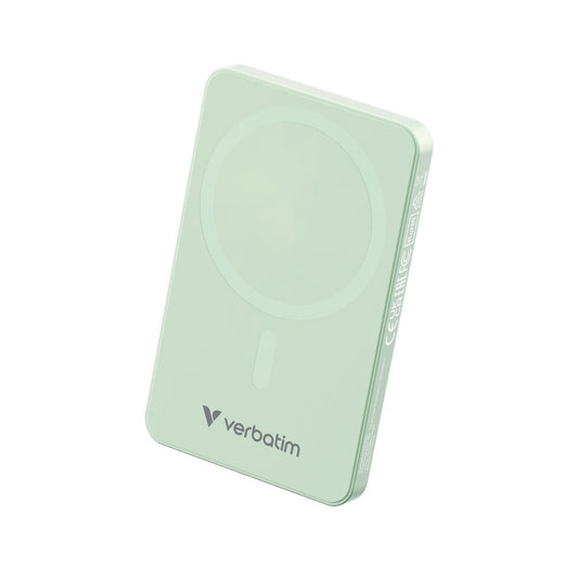 Verbatim Essential Power Bank - 5.000 mAh - magnetisch - wireless - grün - trend - shop.deals