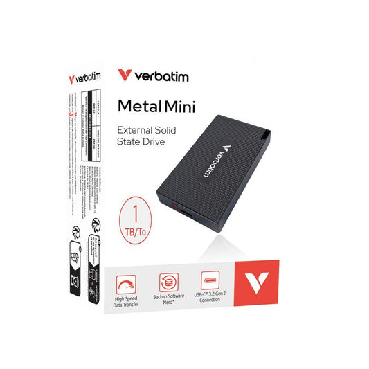 Verbatim - Metal Mini SSD - USB 3.2 Gen. 2 - USB - C - 1TB - trend - shop.deals