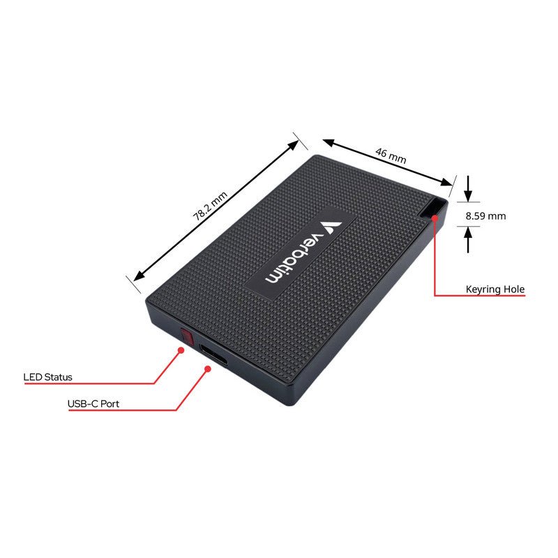 Verbatim - Metal Mini SSD - USB 3.2 Gen. 2 - USB - C - 512GB - trend - shop.deals
