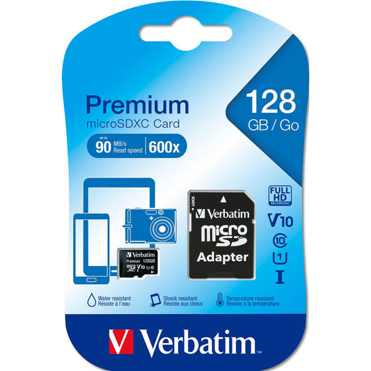 Verbatim micro SDXC Karte - 128GB - Class 10 - UHS - I incl. Adapter - trend - shop.deals