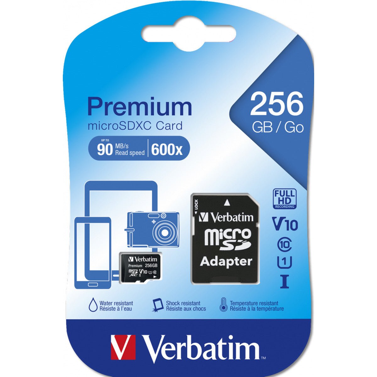 Verbatim micro SDXC Karte - 256GB - Class 10 - UHS - I incl. Adapter - trend - shop.deals
