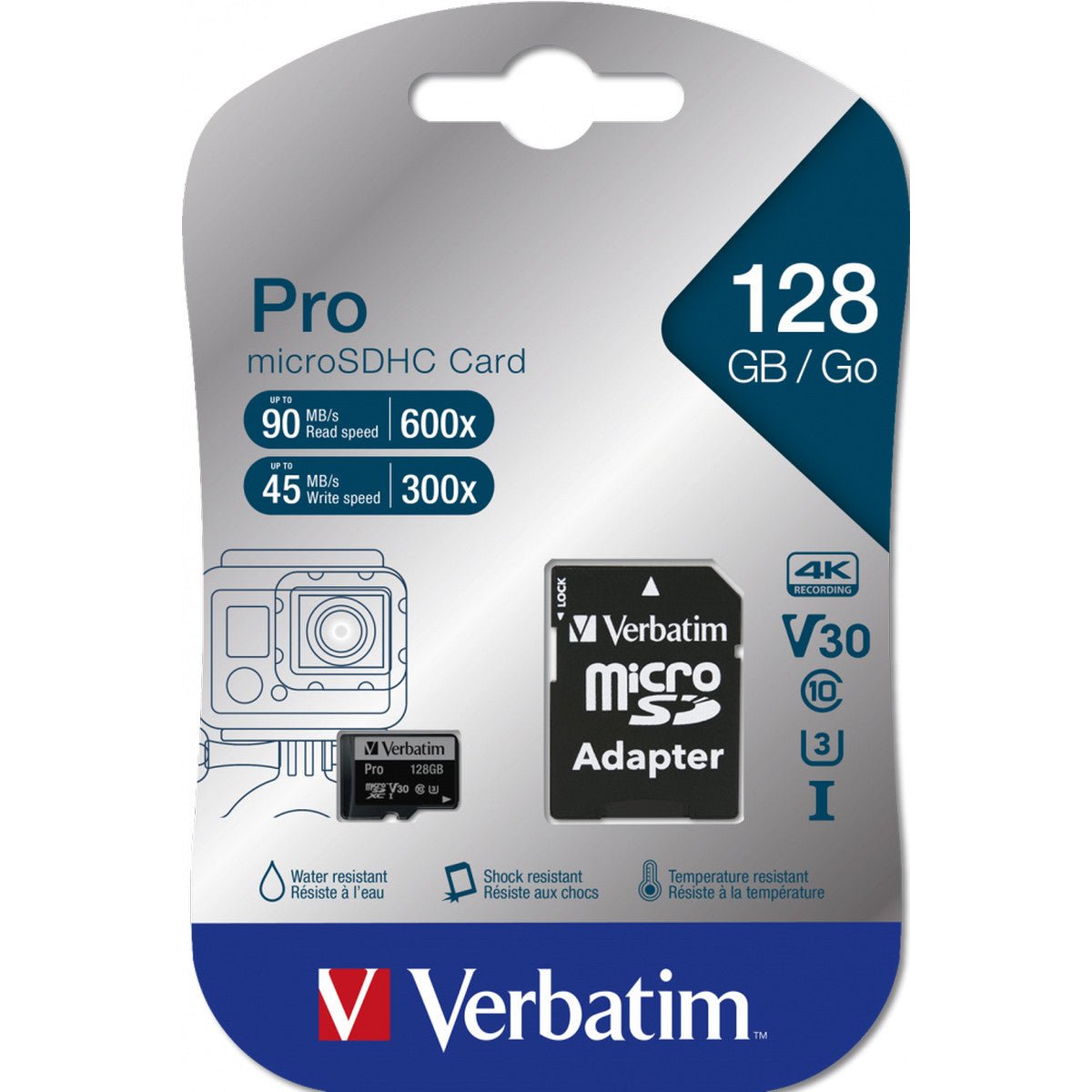Verbatim micro SDXC Karte Pro - 128GB - Class 10 - UHS - I incl. Adapter - trend - shop.deals