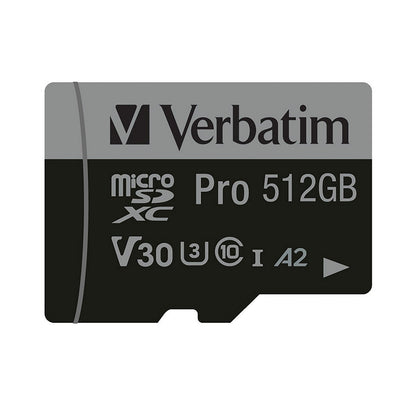 Verbatim micro SDXC Karte Pro - 512GB - Class 10 - UHS - I incl. Adapter - trend - shop.deals