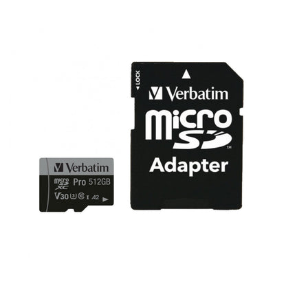 Verbatim micro SDXC Karte Pro - 512GB - Class 10 - UHS - I incl. Adapter - trend - shop.deals