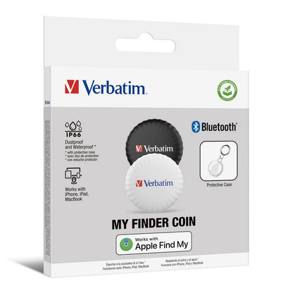 Verbatim My Finder Coin - Bluetooth Item Finder - 2er Pack - schwarz / weiss - trend - shop.deals