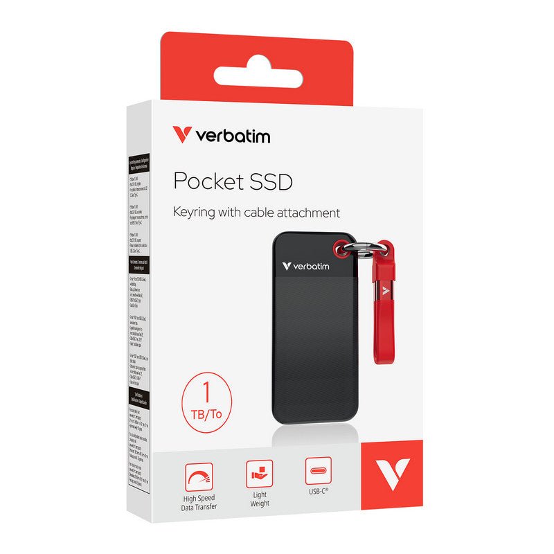 Verbatim - Pocket SSD - USB 3.2 Gen. 2 - USB - C - 1TB - trend - shop.deals
