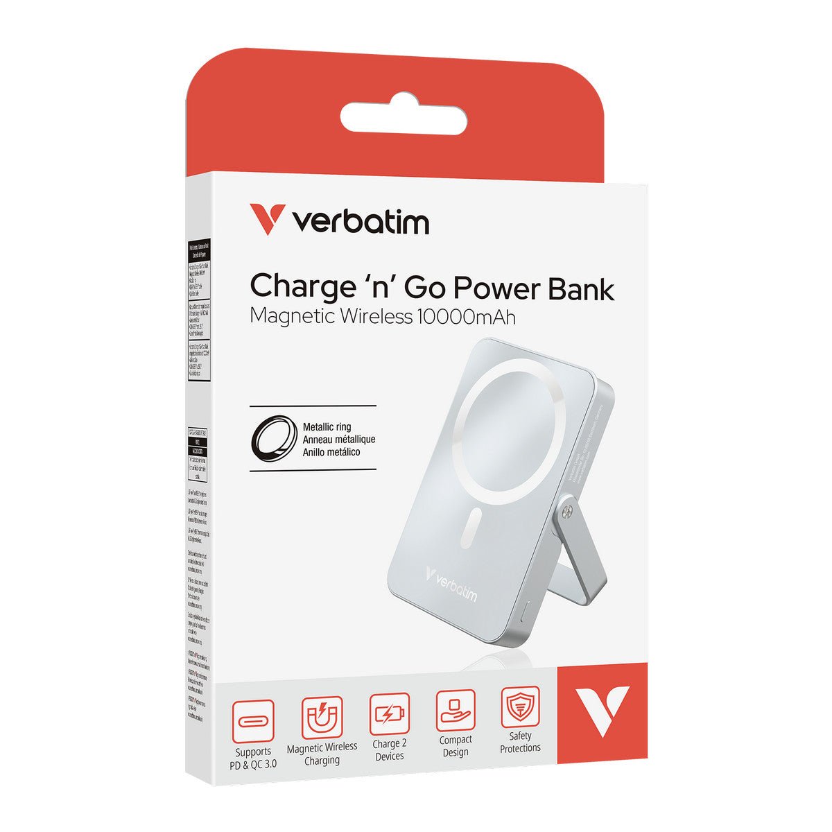 Verbatim Power Bank - 10.000 mAh - magnetisch - wireless - blau - trend - shop.deals