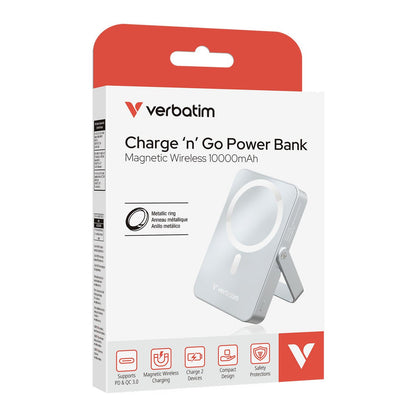 Verbatim Power Bank - 10.000 mAh - magnetisch - wireless - blau - trend - shop.deals