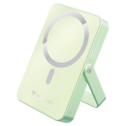 Verbatim Power Bank - 10.000 mAh - magnetisch - wireless - grün - trend - shop.deals