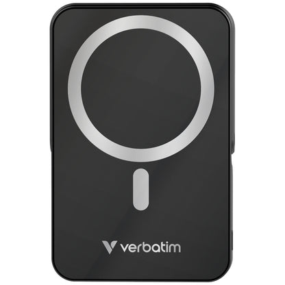 Verbatim Power Bank - 10.000 mAh - magnetisch - wireless - schwarz - trend - shop.deals