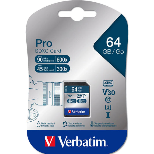 Verbatim SDXC Karte Pro - 64GB - Class 10 - UHS - I - trend - shop.deals