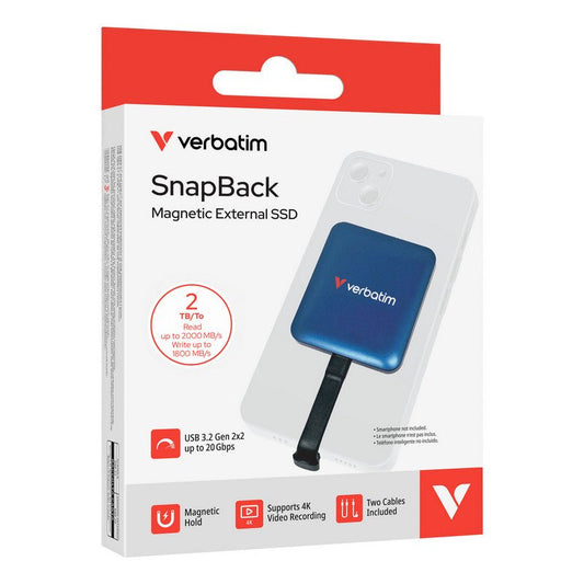 Verbatim - SnapBack SSD - USB 3.2 Gen. 2 x 2 - USB - C - 2TB - trend - shop.deals