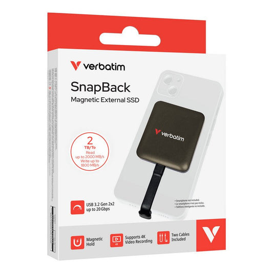 Verbatim - SnapBack SSD - USB 3.2 Gen. 2 x 2 - USB - C - 2TB - trend - shop.deals