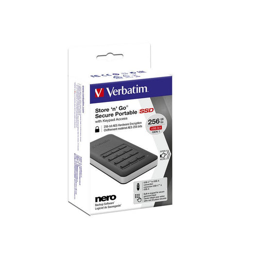 Verbatim - Store n Go SSD Secure - USB 3.1 Gen. 1 - USB - C - 256GB - trend - shop.deals