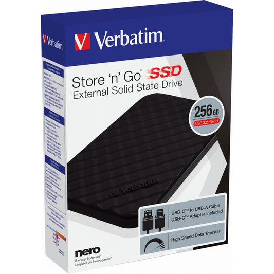 Verbatim - Store n Go SSD - USB 3.2 Gen. 1 - USB - C - 256GB - trend - shop.deals