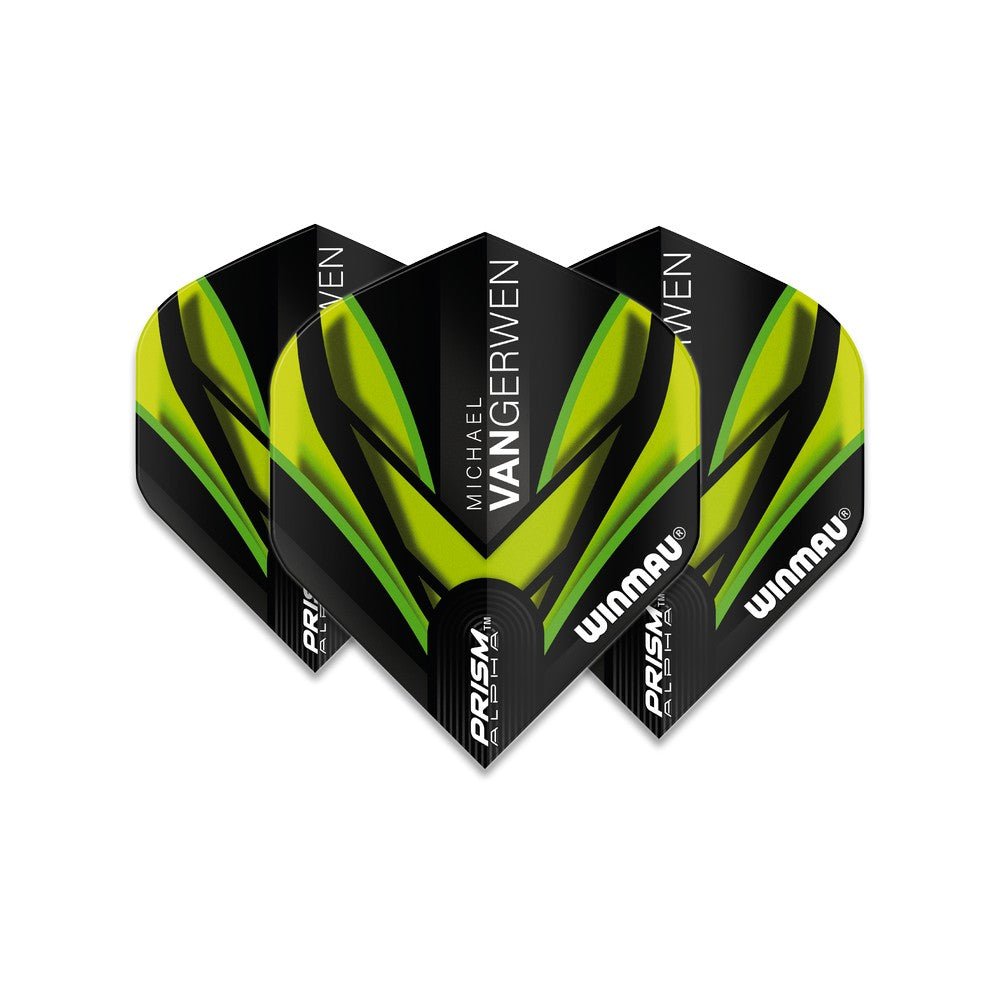 Winmau Flight - Set Prism Alpha MvG Extra Thick 6915 - 145 schw.grün - trend - shop.deals